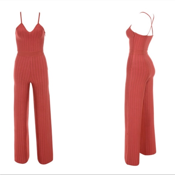 HOUSE OF CB 'Devi' Red Strappy Bandage Jumpsuit NWOT - Picture 7 of 9